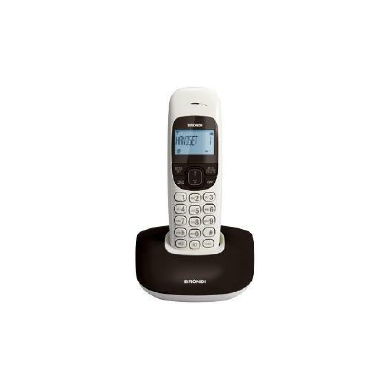 EW0DCtbozE2gyYcg77Zka8ghtW4z3knHyJf8ADpr.jpg BRONDI Nice Telefono Cordless DECT Nero/Bianco Vivavoce Display Retroilluminato - immagine 1