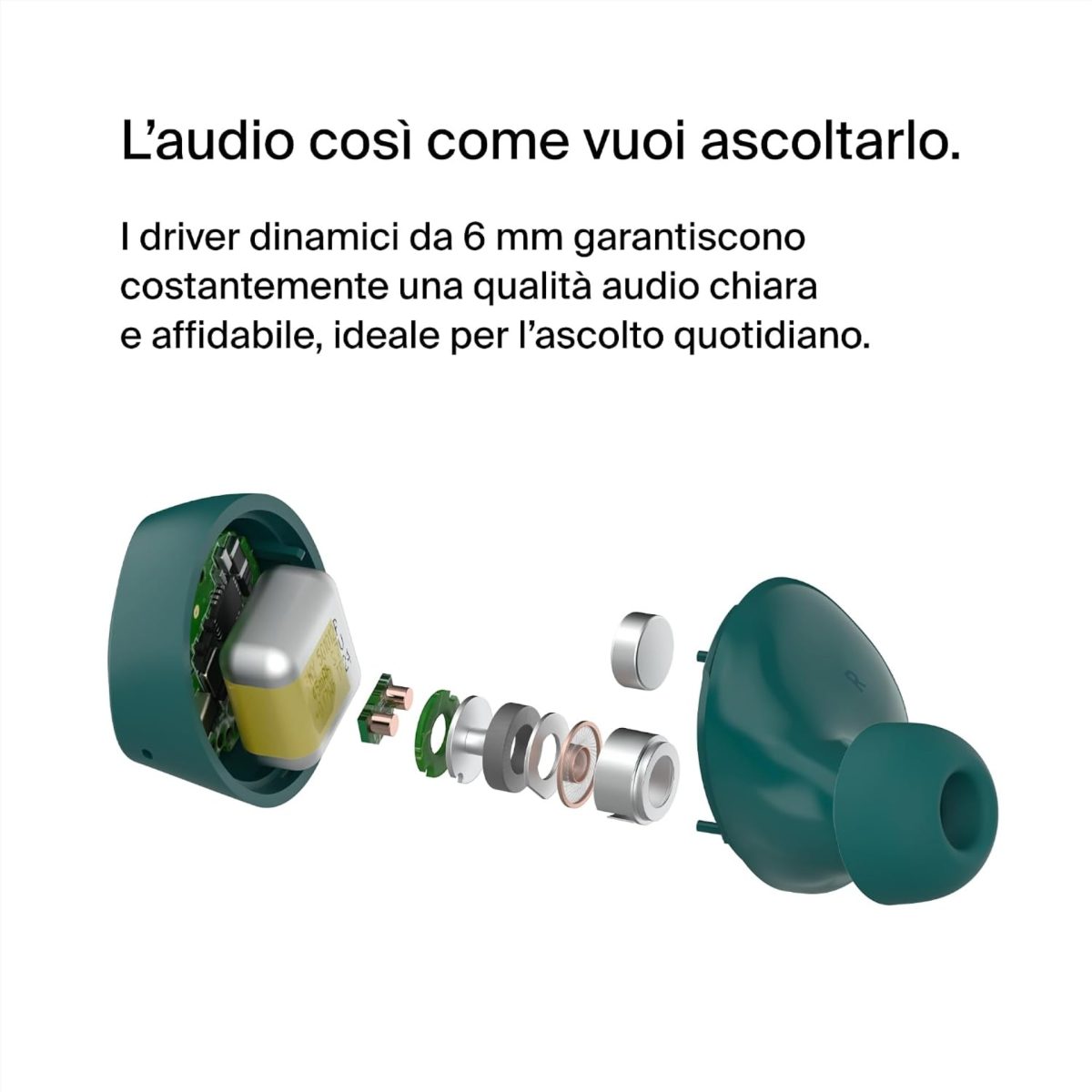 Belkin SoundForm Bolt Auricolari Bluetooth 5.2 True Wireless IPX4 28h Verde - immagine 5