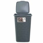 Stefanplast Cesto Portabiancheria Elegance 50L Grigio Coperchio 38x37x54,4 cm - immagine 2