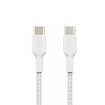 Belkin BoostCharge Cavo USB-C USB-C 60W 2m Nylon Intrecciato Bianco Ricarica