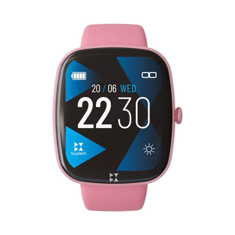PLeVr4mS1D8s9nRwEDSRG1HLzeuj1M8OULTgk3ny.jpg Techmade Buytech Gamma Smartwatch Chiamate Bluetooth 1.83" IP68 Silicone Rosa - immagine 1