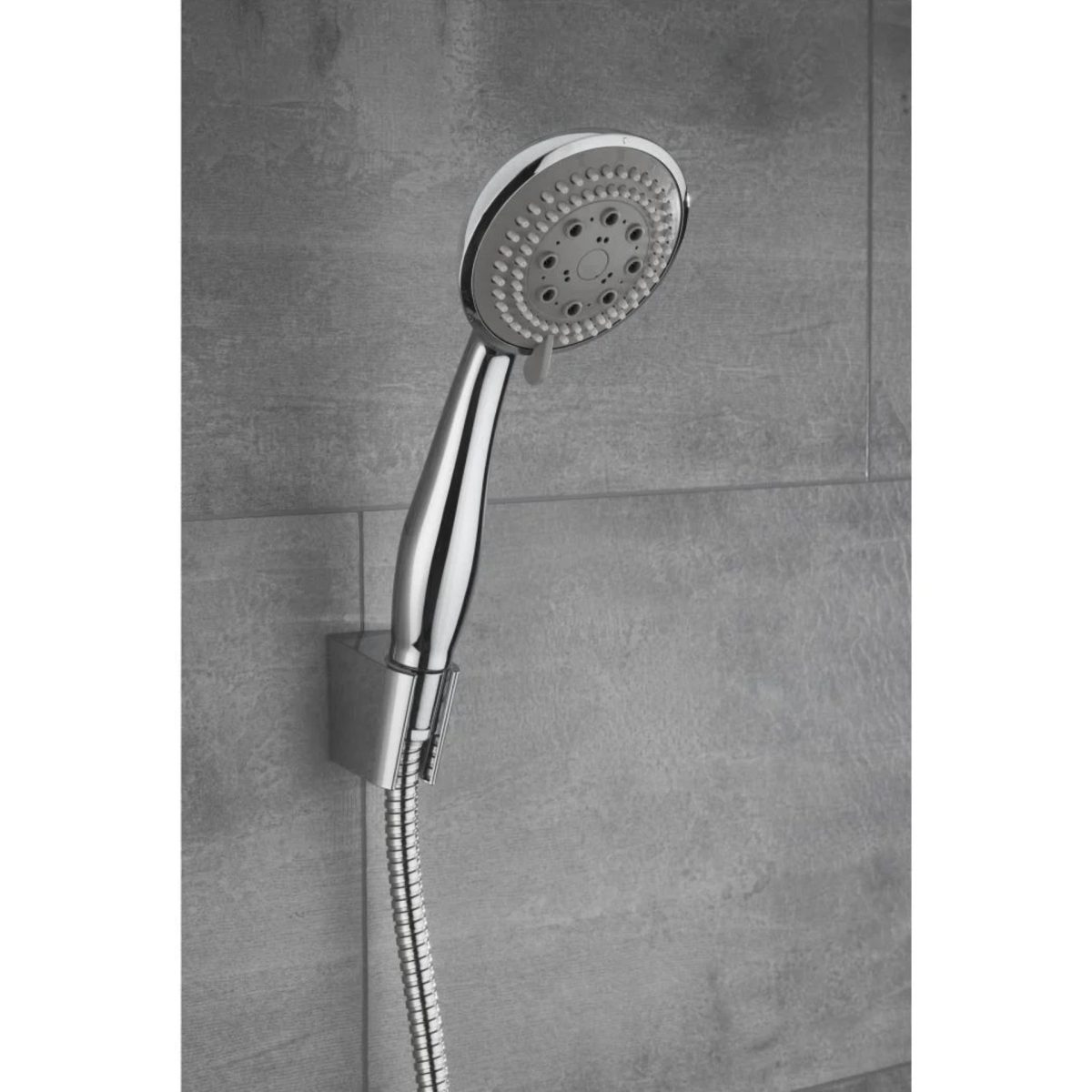 Livarno Home Doccetta 5 Tipi Getto Grigio Scuro Soffione Anticalcare Universale - immagine 2