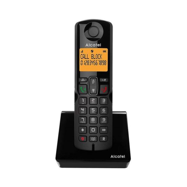 Alcatel S280 Solo Telefono Cordless DECT Vivavoce Blocco Chiamate Rubrica Nero