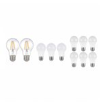 Livarno Set 11 Lampadine LED E27 2700K Bianco Caldo Filamento e Standard 40W