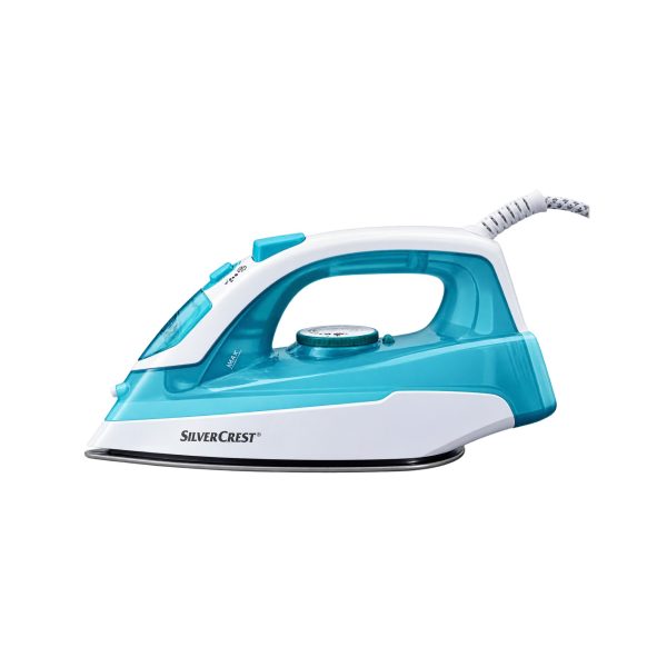 Silvercrest SDBG 2200 Ferro da Stiro Vapore 2180W Piastra Ceramica CelesteBianco