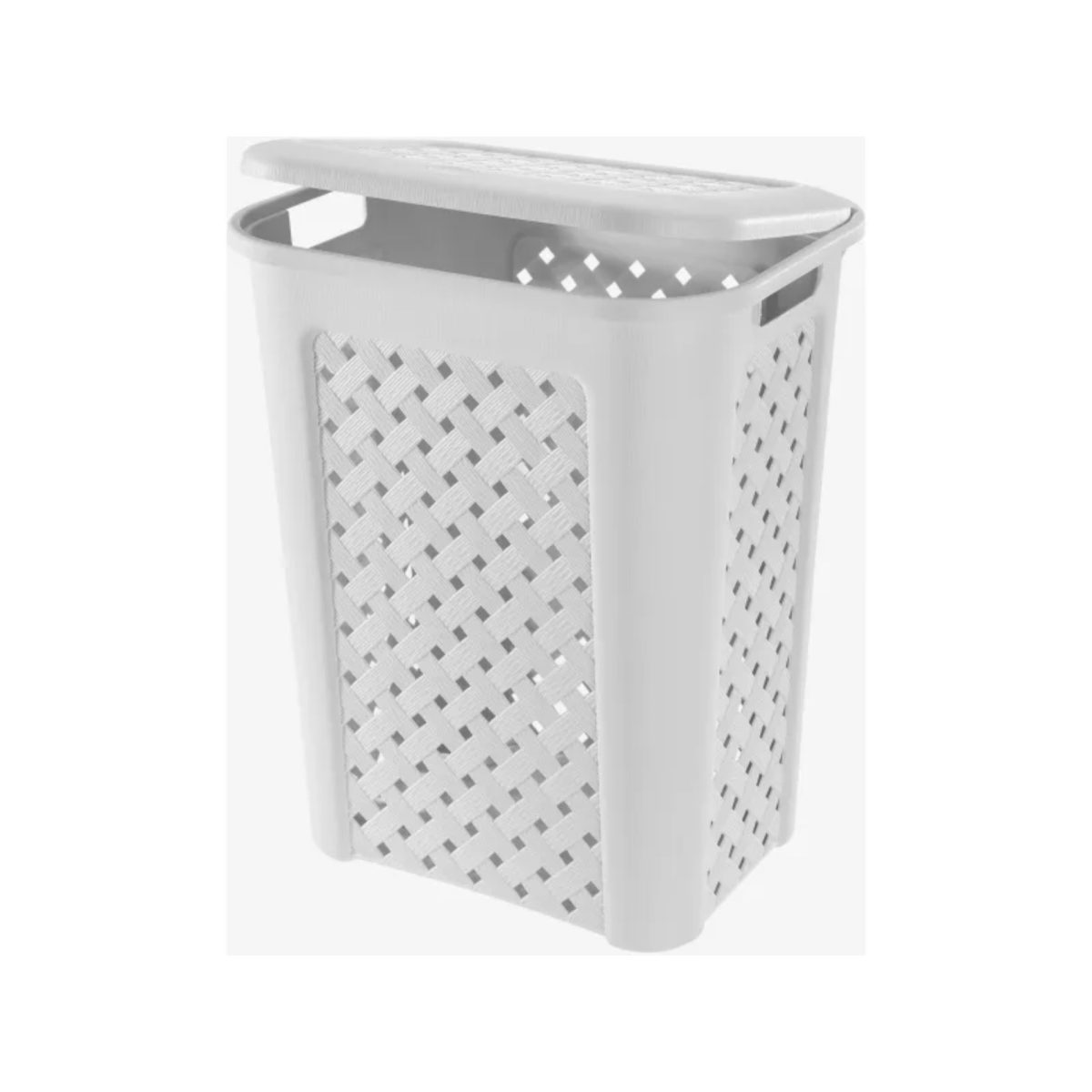 iuOc4xPXw7IH0EcV72ah7itno1teOkqyDtq0QPLx.jpg Tontarelli Arianna Cesto Portabiancheria Effetto Intrecciato 50L Bianco - immagine 1