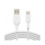Belkin BoostCharge Cavo USB-A USB-C 1m Nylon Intrecciato 15W Bianco 480Mbps - immagine 3