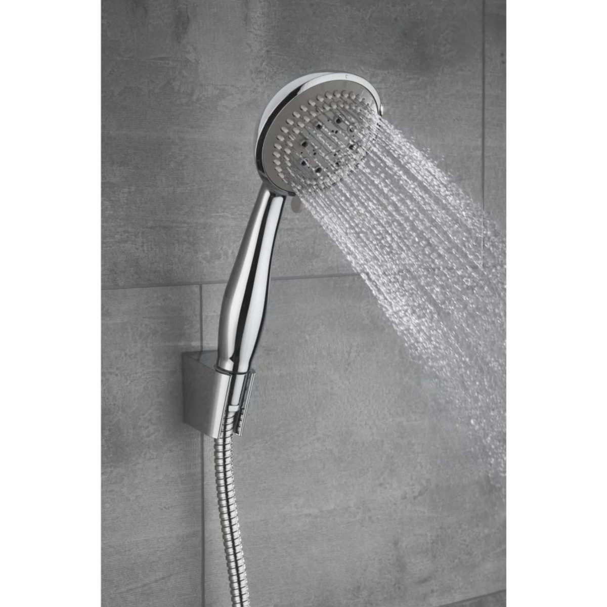 Livarno Home Doccetta 5 Tipi Getto Grigio Scuro Soffione Anticalcare Universale - immagine 3