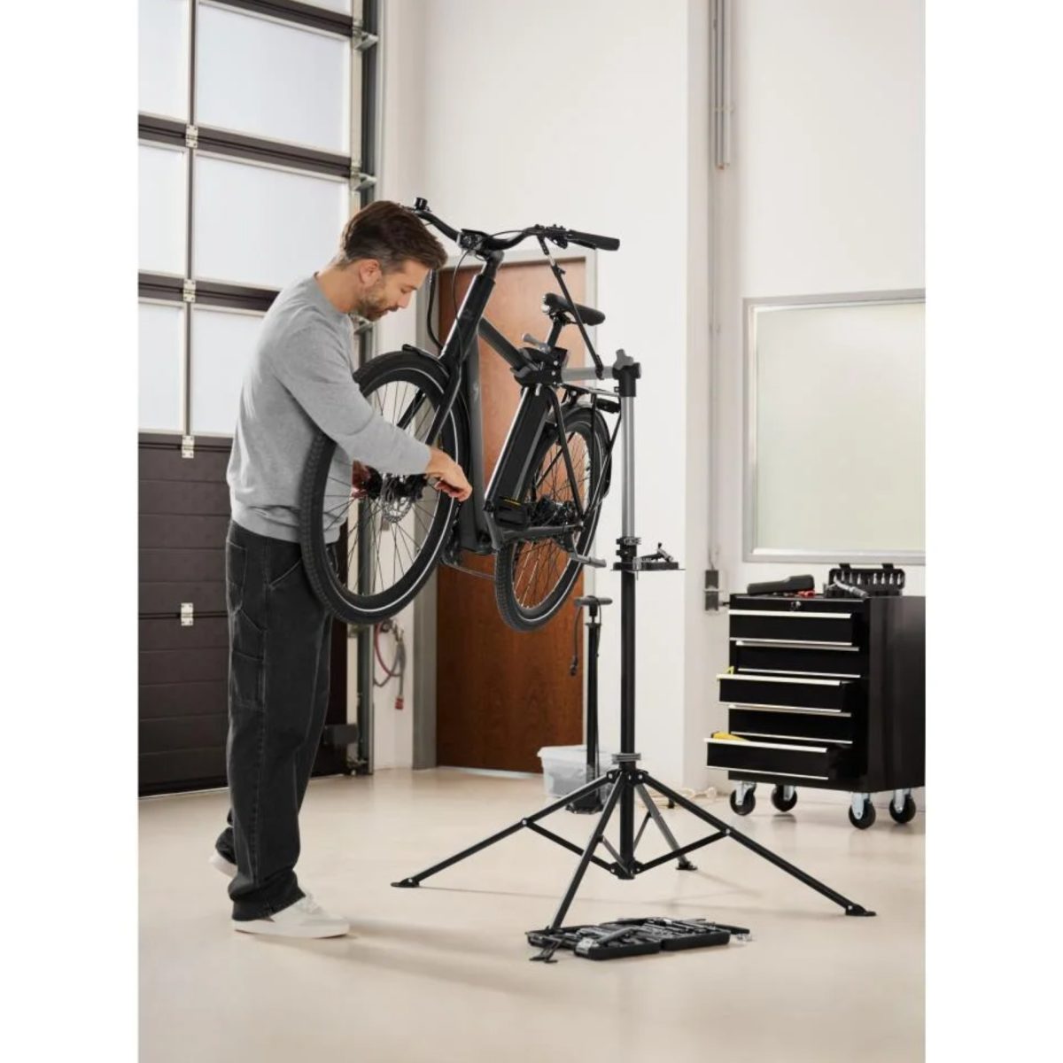 Crivit Cavalletto Manutenzione Bici Professionale Regolabile in Altezza 30kg - immagine 5