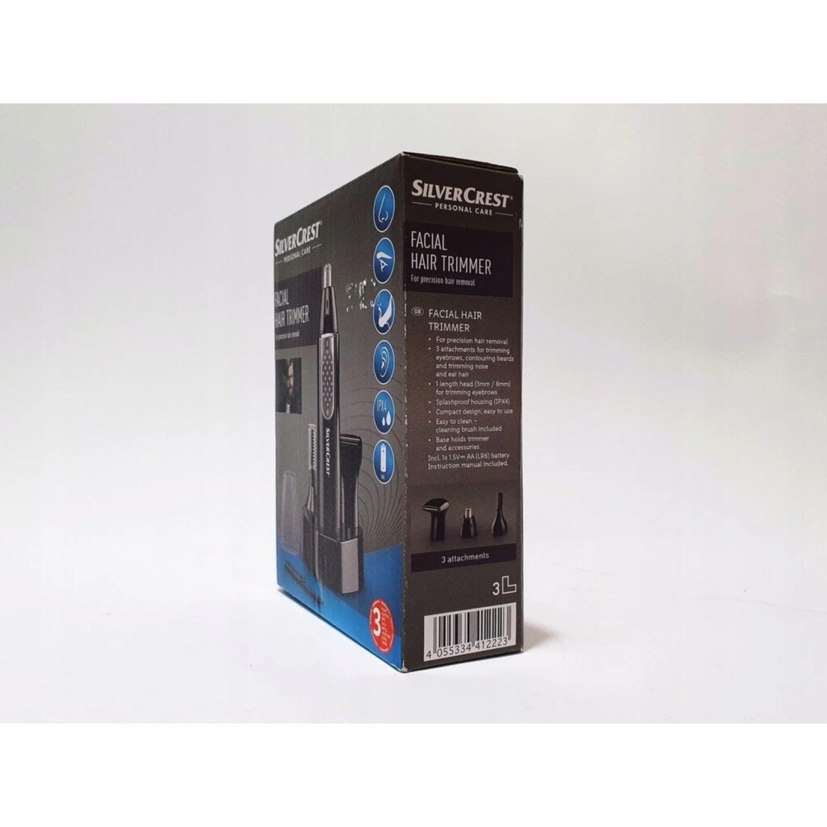 Silvercrest Rifinitore Viso e Corpo 4 in 1 Cordless Impermeabile Wet & Dry Nero - immagine 3
