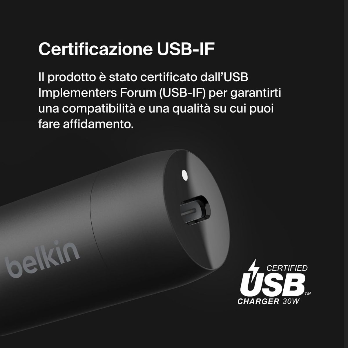 Belkin BoostCharge Caricabatterie Auto USB-C 30W PPS con Cavo 1m Nero - immagine 3