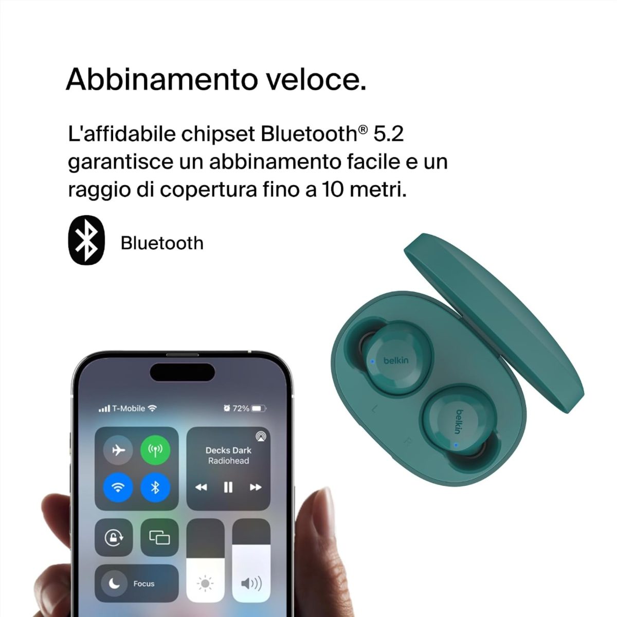 Belkin SoundForm Bolt Auricolari Bluetooth 5.2 True Wireless IPX4 28h Verde - immagine 4