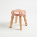 Livarno Sgabello per bambini rosa sedia morbida in legno