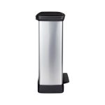Curver Deco Bin Pattumiera a Pedale 50 L Soft Close Antimpronta Effetto Argento - Nuovo Altro - immagine 4