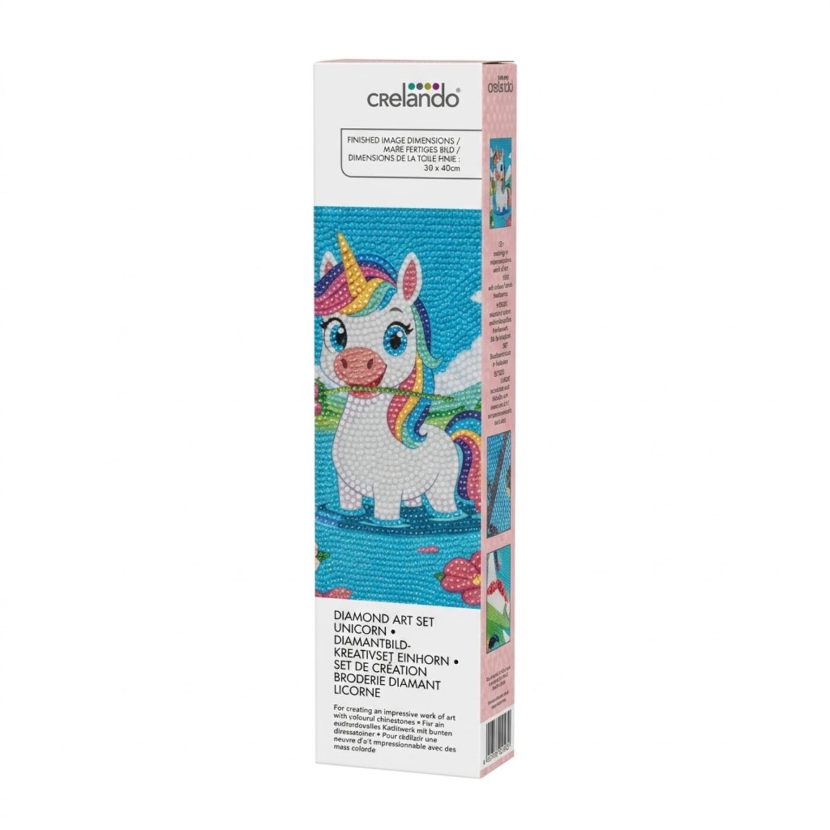 BKcTiWuZjfNUTRksJhAs69j1ey0FslHBAC73l4zO.jpg Crelando Set Diamond Painting Unicorno 30x40 cm Kit Strass Colorati con Modello - immagine 1