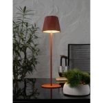 Livarno Lampada da Tavolo LED Ricaricabile Touch Dimmerabile IP44 Rosso Opaco - immagine 2