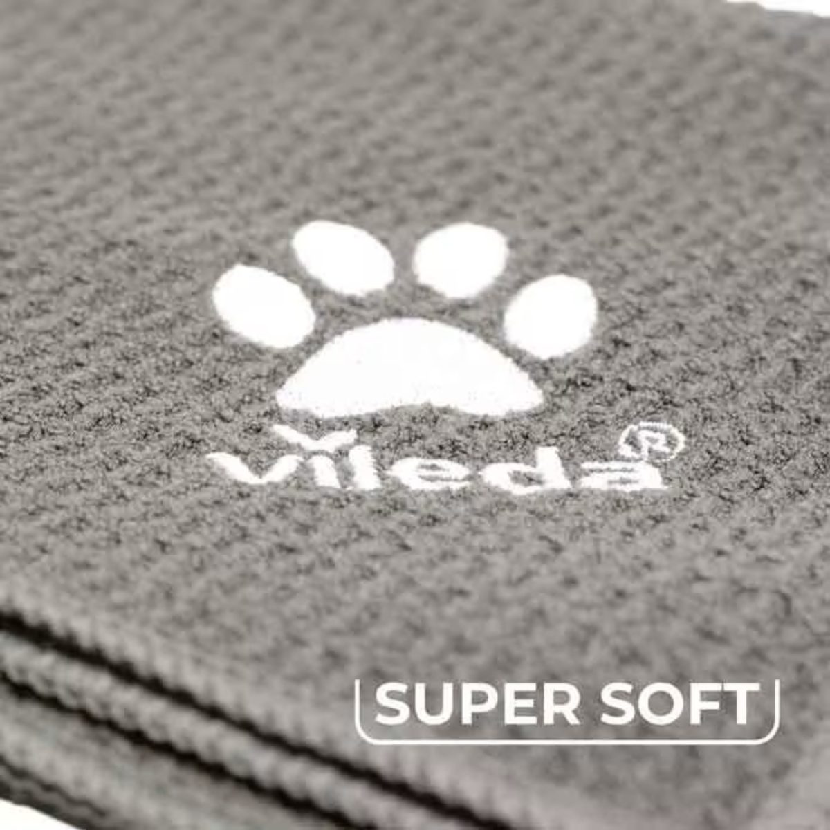 Vileda Pet Pro Asciugamano in Microfibra Taglia M per Animali, Tessuto Waffle - immagine 3