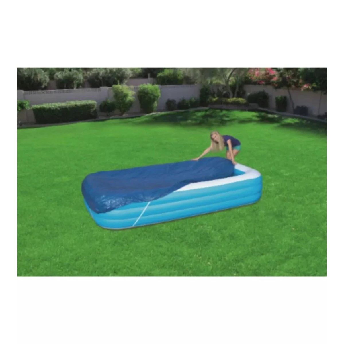 Bestway 58108 Copripiscina Rettangolare 340x230cm Piscine 305x183 Blu Nuovo Altr - Nuovo Altro - immagine 3