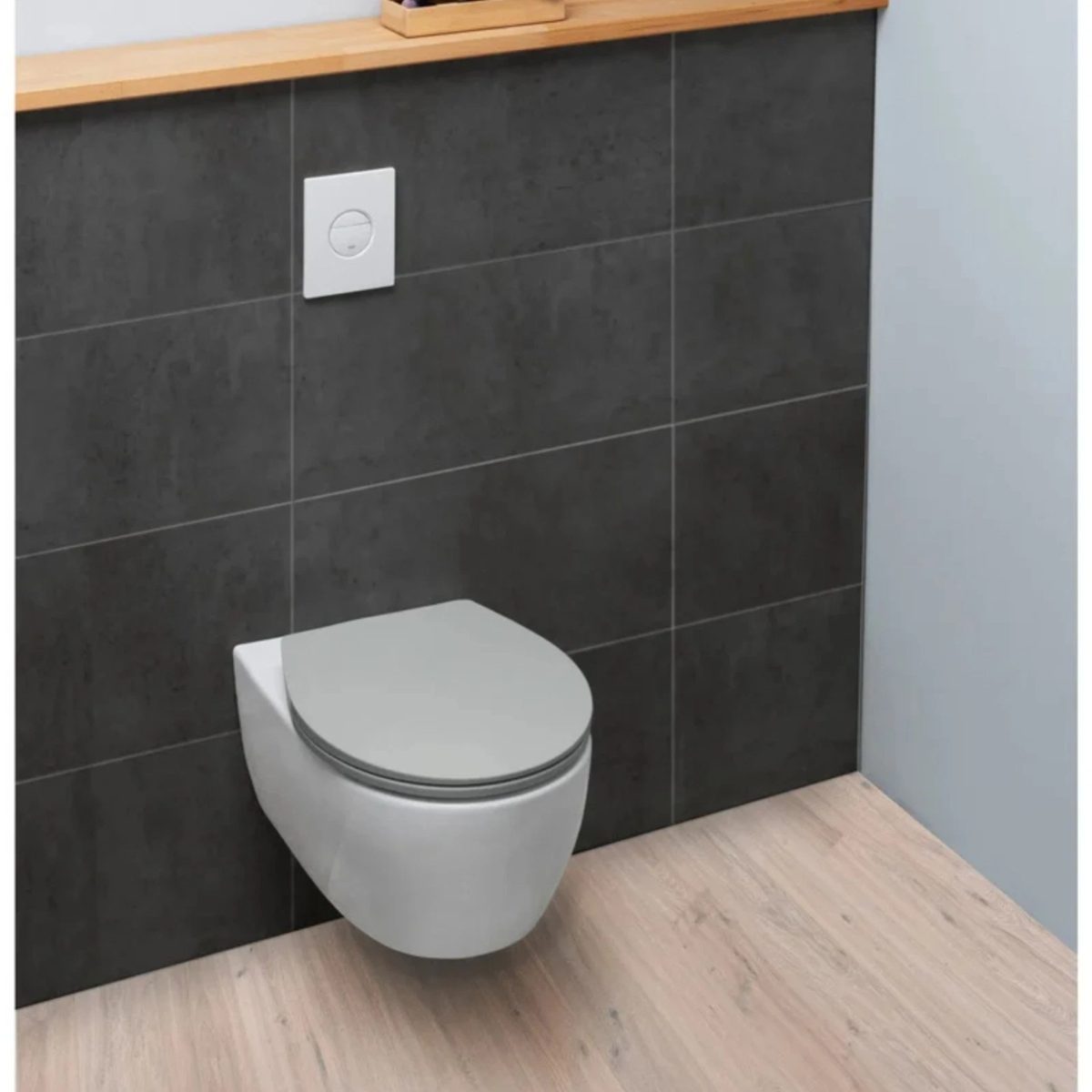 Wenko Sedile WC Premium In Duroplast Chiusura Ammortizzata Soft Close GRIGIO - immagine 2