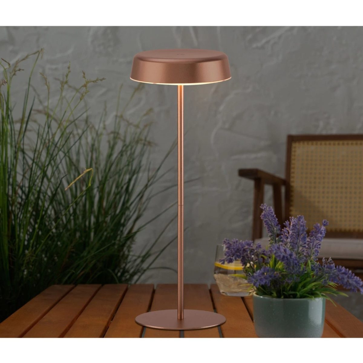 Livarno Lampada Tavolo LED Ricaricabile Senza Fili 3000K 36,5 cm Bronzo - immagine 3