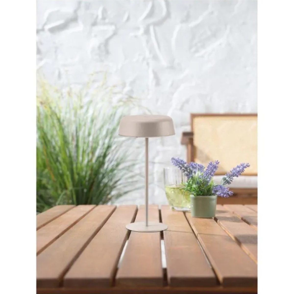 Livarno Lux Lampada da Tavolo LED Ricaricabile Senza Fili Touch IP44 Beige Opaco - immagine 2