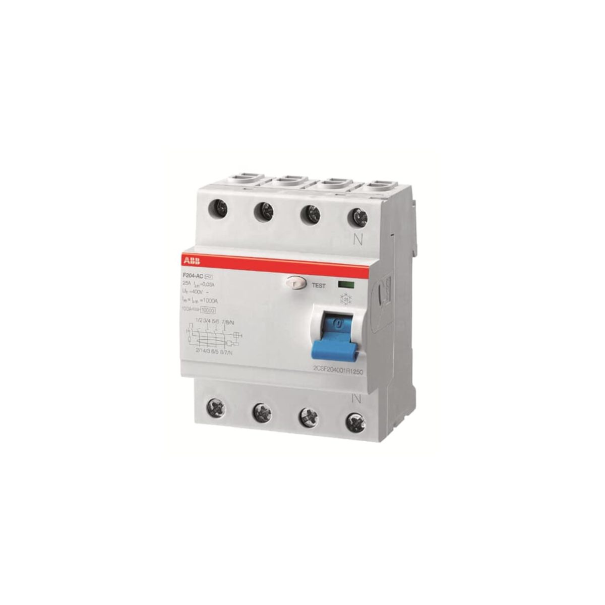 ABB Interruttore Differenziale F204 A S-100/1 4 Poli 100A 1000mA Selettivo - immagine 2
