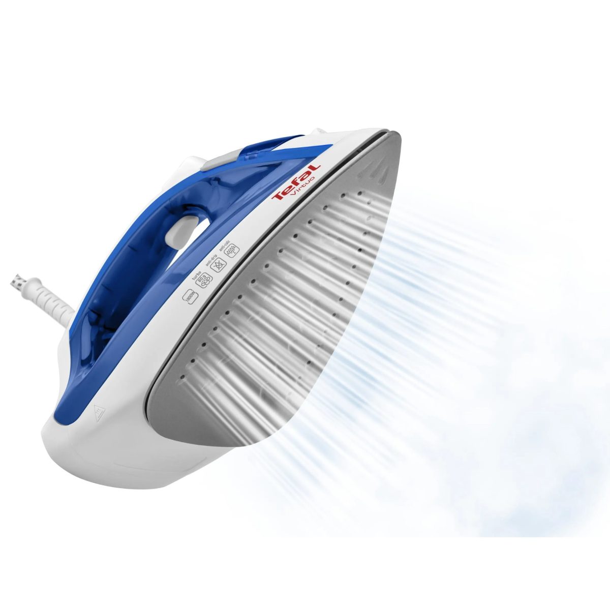 Tefal FV1711E0 Virtuo Ferro da Stiro 1800W Piastra Antiaderente Bianco Blu - immagine 5