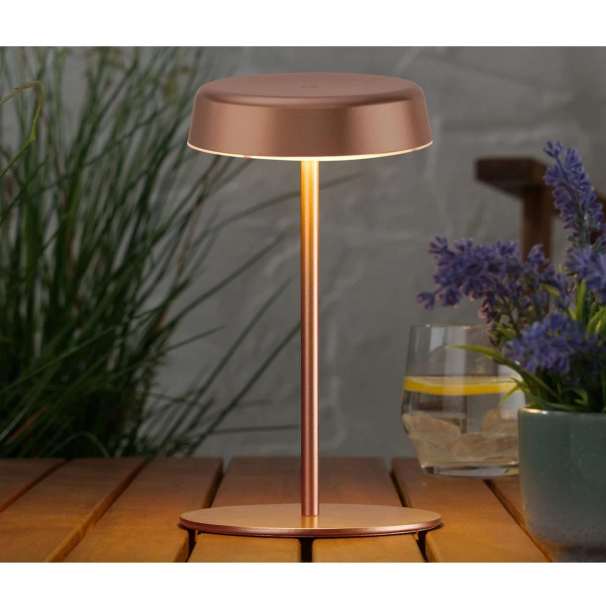 Livarno Lampada Tavolo LED Ricaricabile Senza Fili 3000K 36,5 cm Bronzo - immagine 2