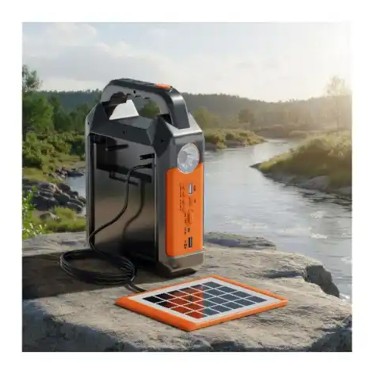 Mebus Stazione Solare Multifunzione Radio FM Luce LED Power Bank 3600 mAh 5W - immagine 3