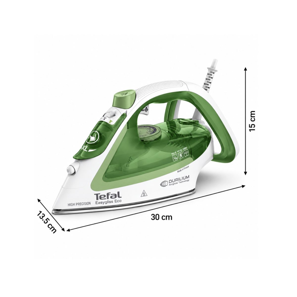Tefal FV5781E1 Easygliss Eco Ferro da Stiro Vapore 2800W Durilium Airglide - immagine 2
