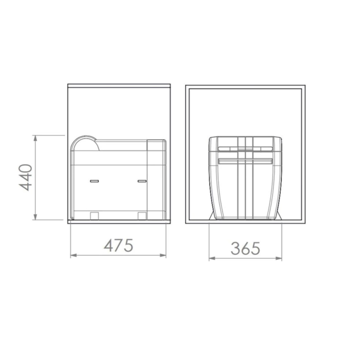 Elletipi Pattumiera Incasso PTA4045C Differenziata 4x8 L 32 Litri Grigio Difetto - Difetto Estetico - immagine 3