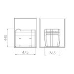 Elletipi Pattumiera Incasso PTA4045C Differenziata 4x8 L 32 Litri Grigio Difetto - Difetto Estetico - immagine 3
