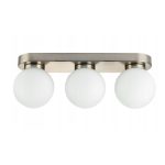 Livarno Home Plafoniera LED Soffitto 3 Luci 3000K Bianco Caldo Nichel 40x10 cm