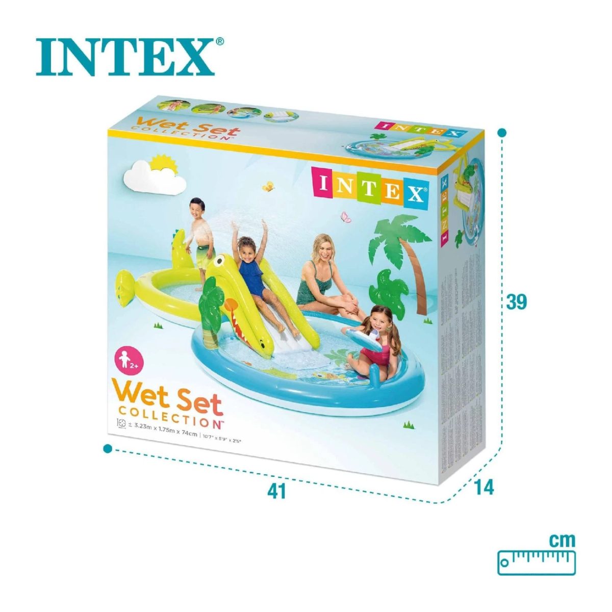 Intex Play Center Coccodrillo 57164 Piscina Gonfiabile con Scivolo e Spruzzino - immagine 2