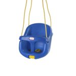 Little Tikes Seggiolino Altalena Bimbi Schienale Alto Blu con Cintura Sicurezza