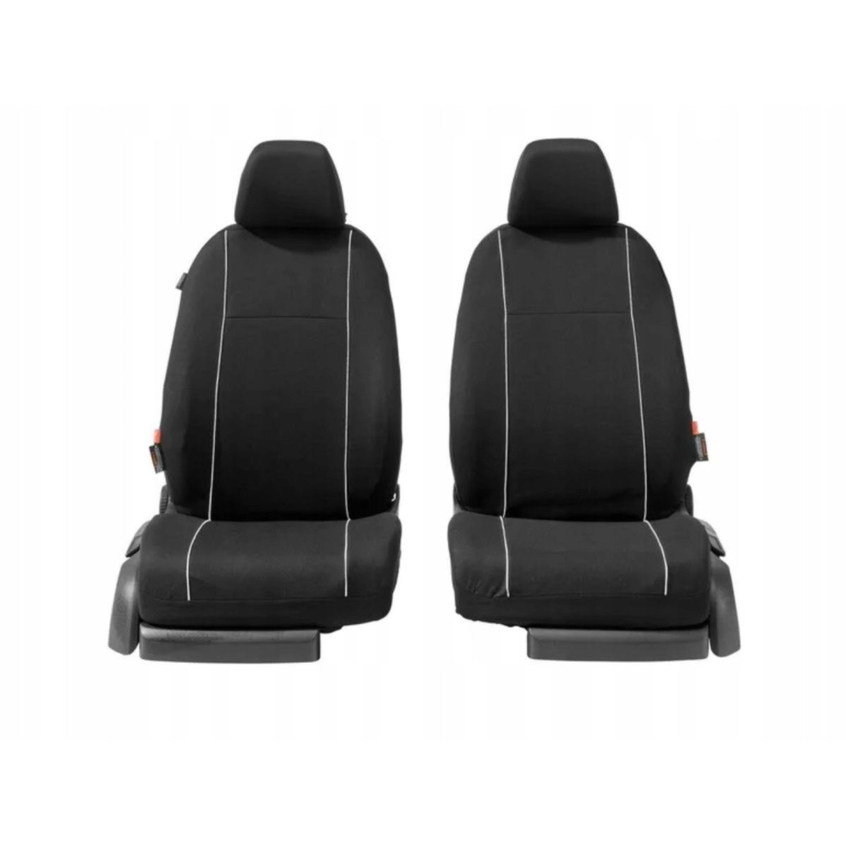Ultimate Speed Set coprisedili per auto neri con due strisce bianche 12 pezzi - immagine 5