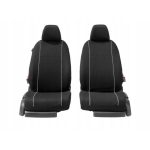Ultimate Speed Set coprisedili per auto neri con due strisce bianche 12 pezzi - immagine 5