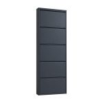 Modams Scarpiera Metallo 5 Ante Ribalta 10 Paia Nero SC5DRBLM Slim 15 cm Difetto - Difetto Estetico