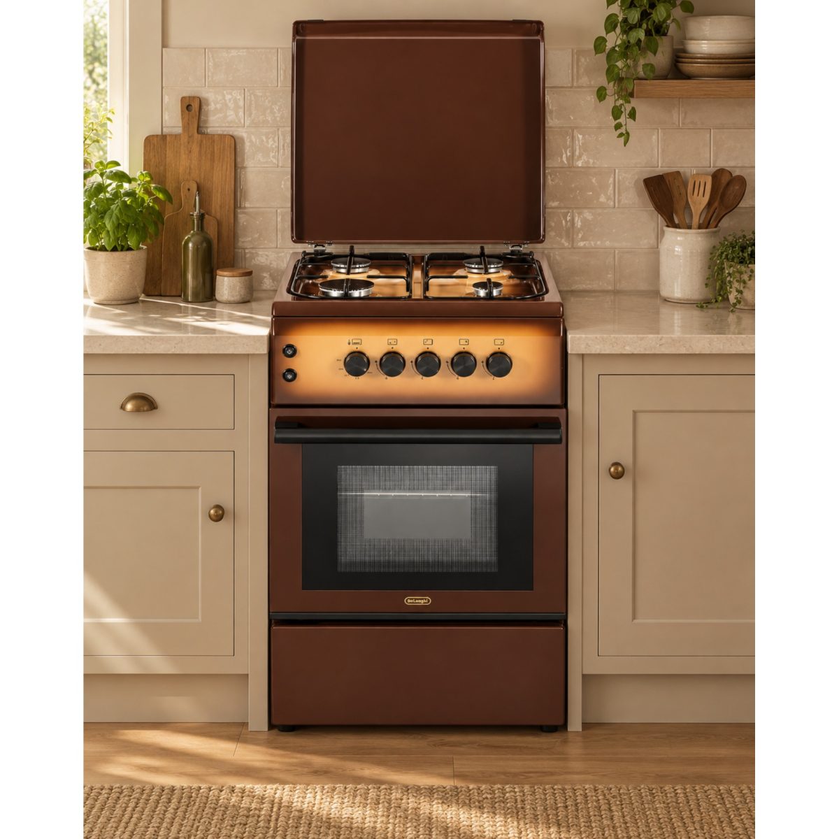 De'Longhi DL554GK2 Cucina a Gas 50 cm 4 Fuochi Forno Gas Classe A - Difetto - Difetto Estetico - immagine 2