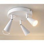 Livarno Plafoniera LED Soffitto Rotonda 3 Faretti Orientabili 3000K Bianca 10W - immagine 2