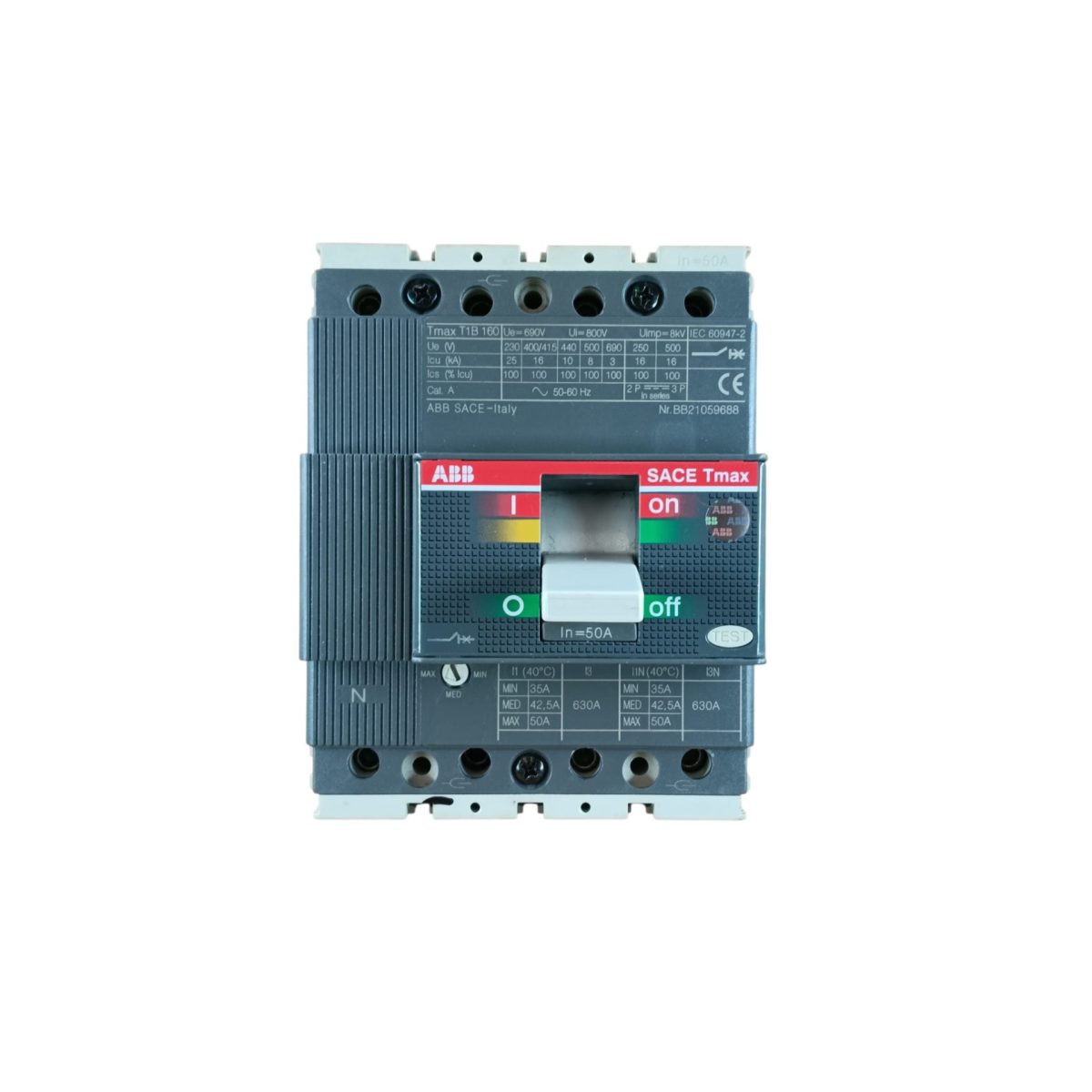 wkrNzDEmZyTflLeOYKhQXWorRqwurflX6ib0pDJf.jpg ABB Interruttore Scatolato TMAX T1B 160 TMD 160A 3 Poli Automatico Fisso - immagine 1