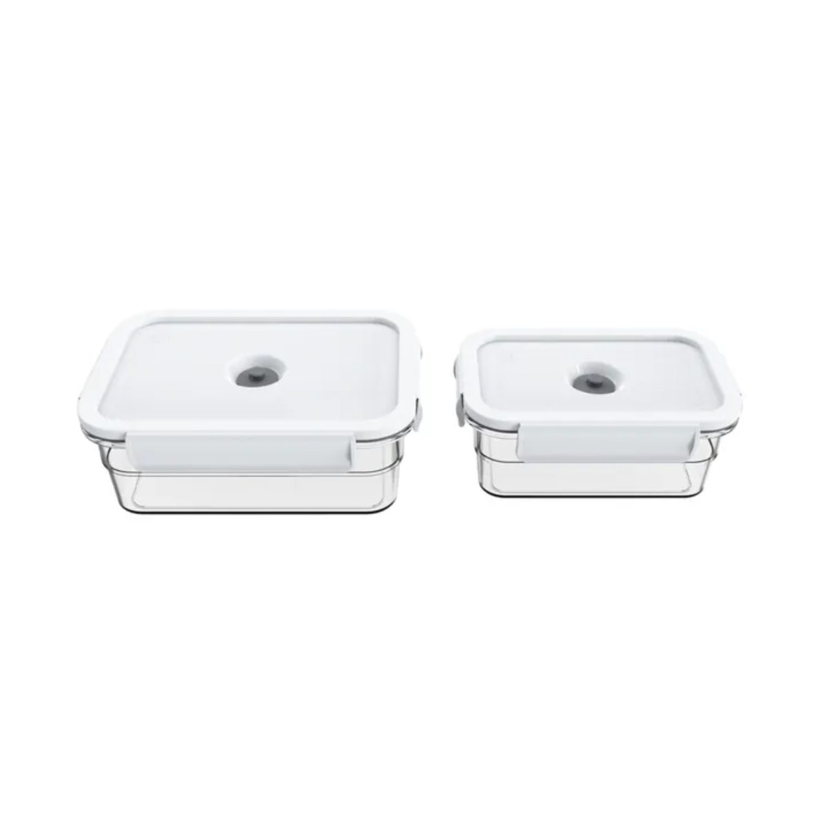 yLOnRS4ZGaworlFAYlofqauYiEGGgXkWEyOcSILn.jpg Silvercrest Set 2 Contenitori Sottovuoto 550 ml e 1 L Coperchio Bianco senza BPA - immagine 1