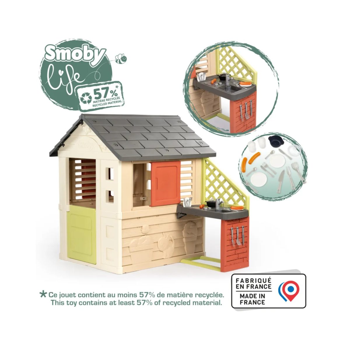 Smoby Life Casetta Gioco Cucina Estiva e 17 Accessori per Bambini 2+ Conf. Dann. - Confezione Danneggiata - immagine 3