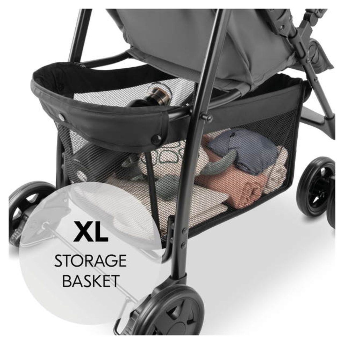 Hauck Passeggino Buggy Sport Leggero Reclinabile Grigio Cinture 5 Punti 15 kg - immagine 4