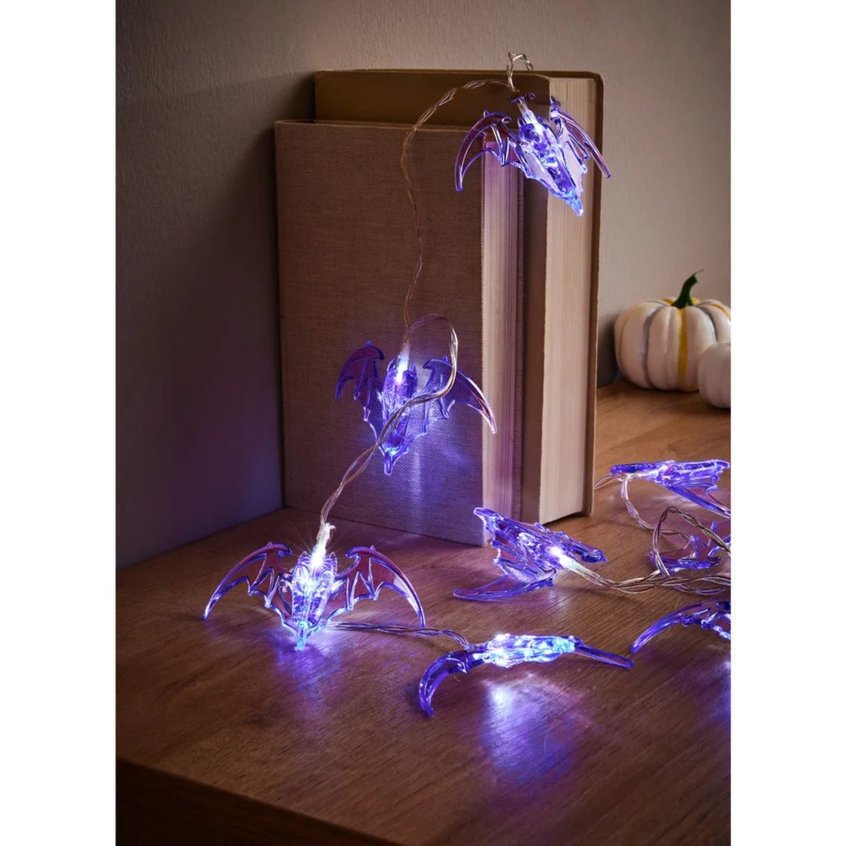 Livarno luci Halloween pipistrello 10 LED bianco freddo 190 cm con timer 6h - immagine 3