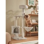 Zoofari Tiragraffi Albero Gatti Sisal Cuccia Accogliente 115 cm Cinque Livelli - immagine 7