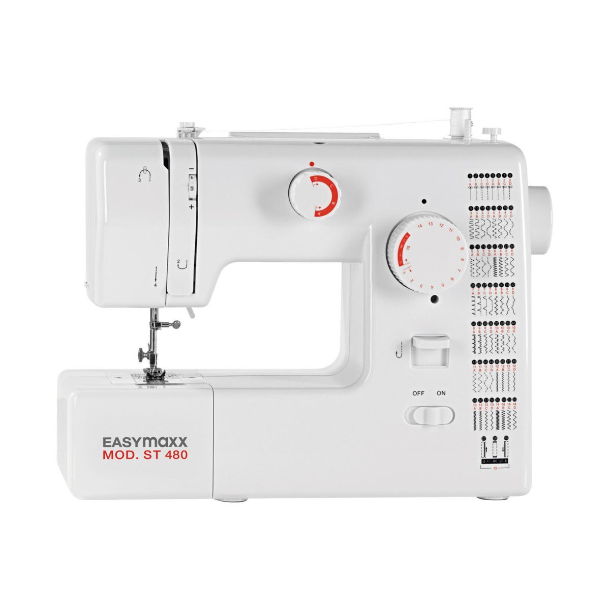 Easymaxx ST 480 Macchina per Cucire Elettrica 59 Programmi LED 24W con Pedale - immagine 2