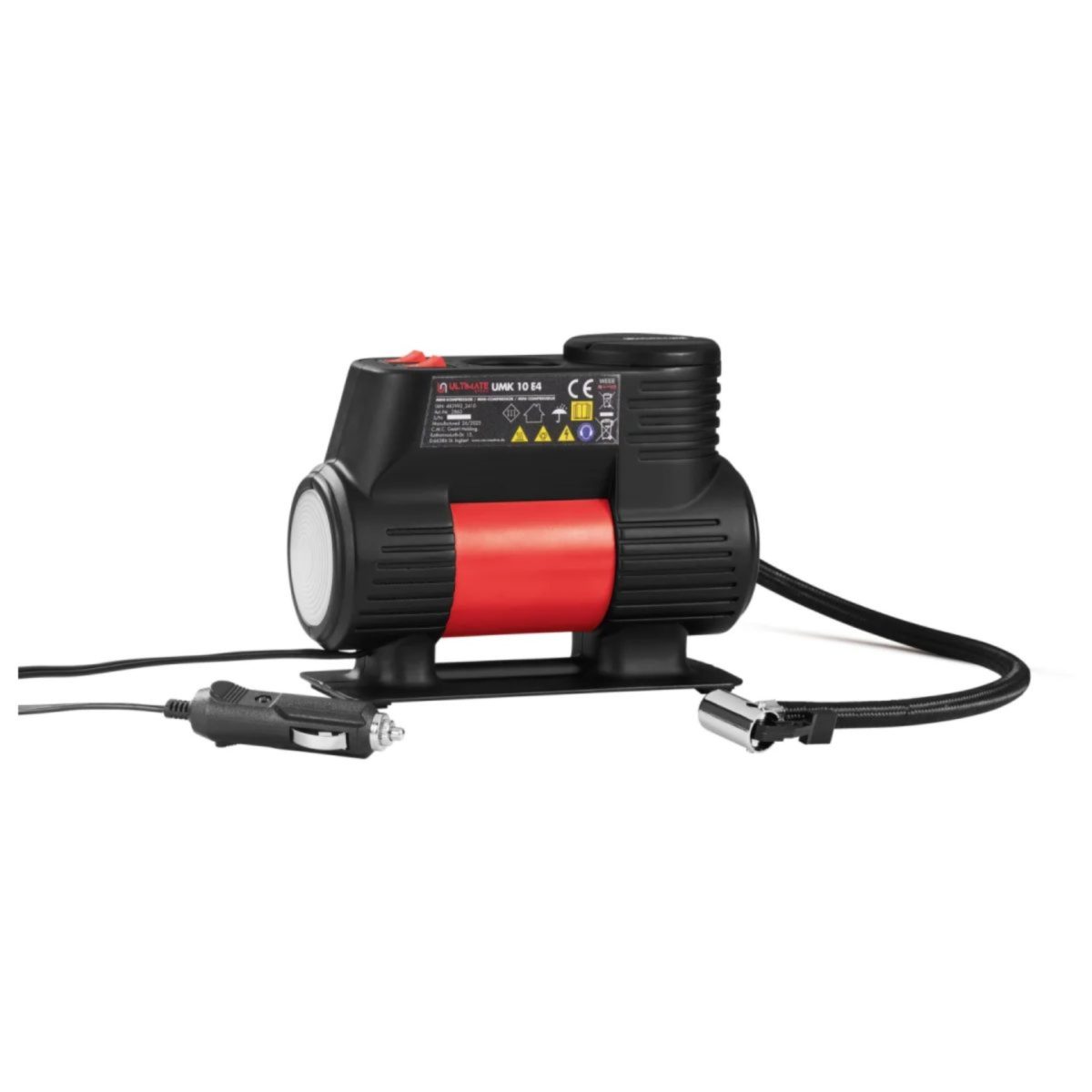 Ultimate Speed UMK 10 E4 Mini Compressore 12V Auto Bici 10 Bar Manometro LED - immagine 2