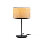 Livarno Lampada LED da Tavolo Paralume in Rafia 42,5 cm Nera Boho E27 Luce Calda