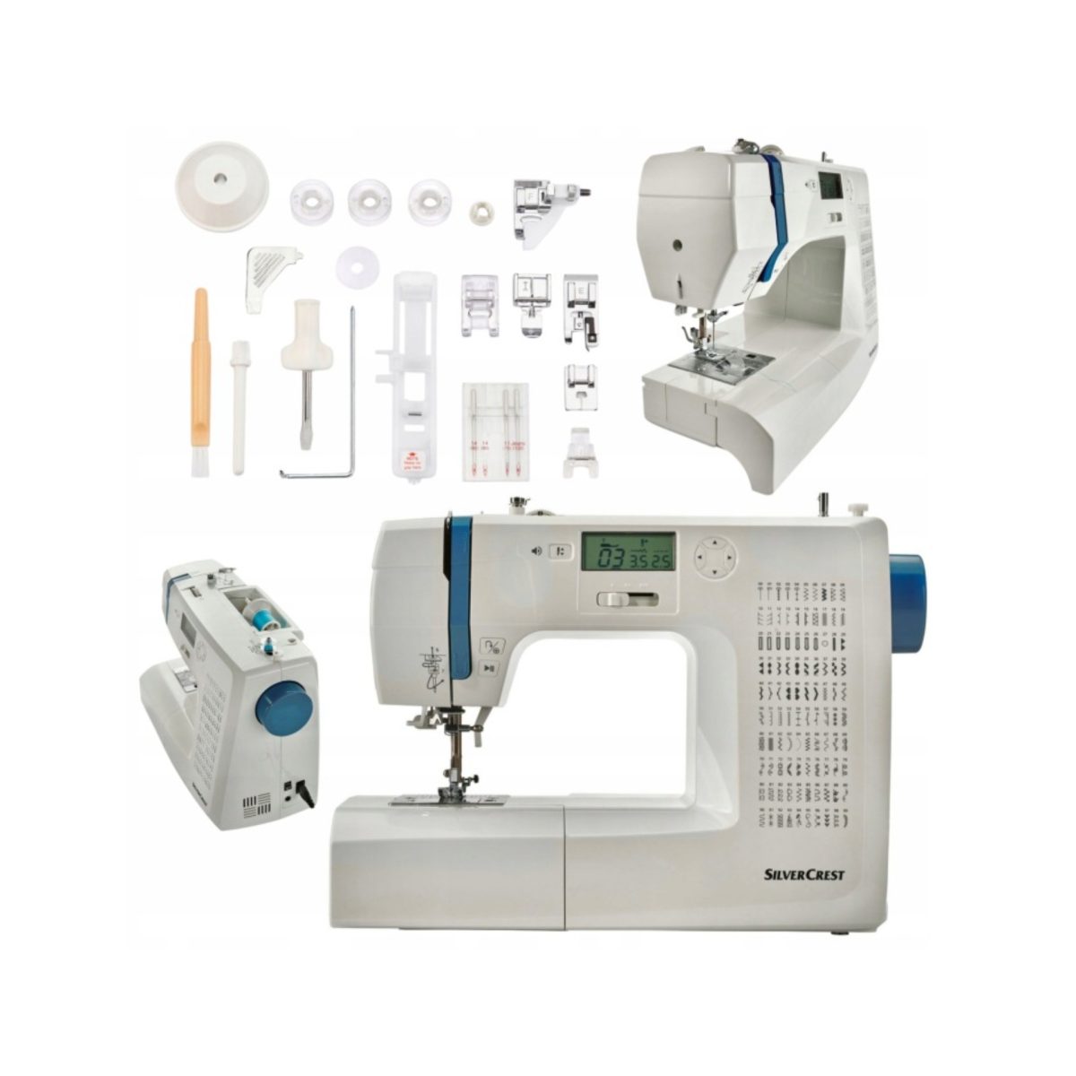 Silvercrest SCNM 100 A1 Macchina da Cucire Computerizzata 100 Punti Asola 1 Fase - immagine 2